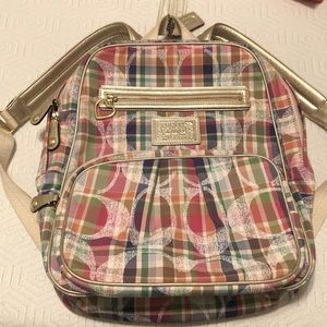 Coach Poppy Daisy Madras Backpack